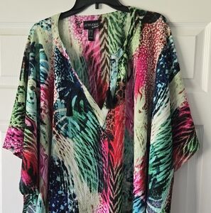 Attitudes by Renee‎ Multicolor Swim Coverup